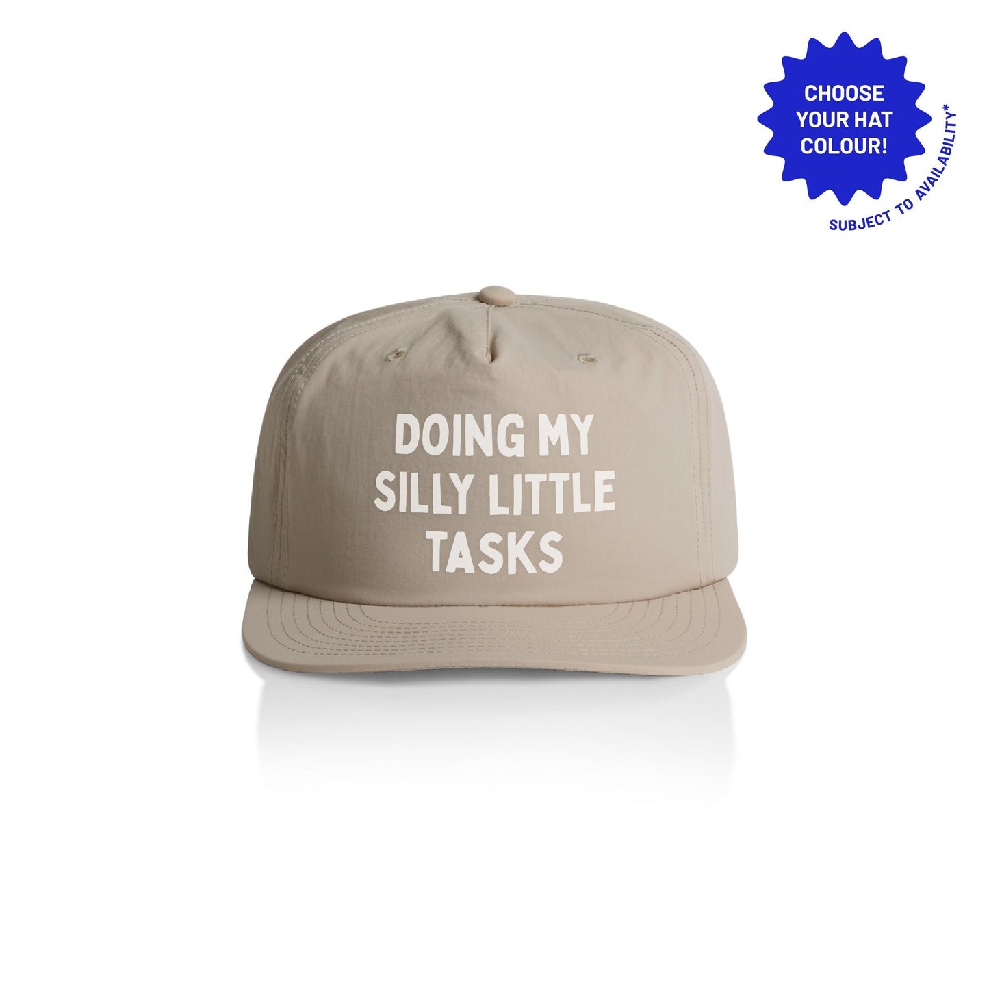 Customizable 'Silly Little Tasks' Recycled Nylon Hat