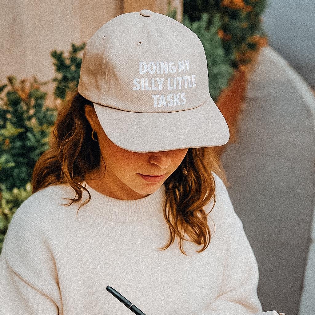 Customizable 'Silly Little Tasks' Recycled Nylon Hat