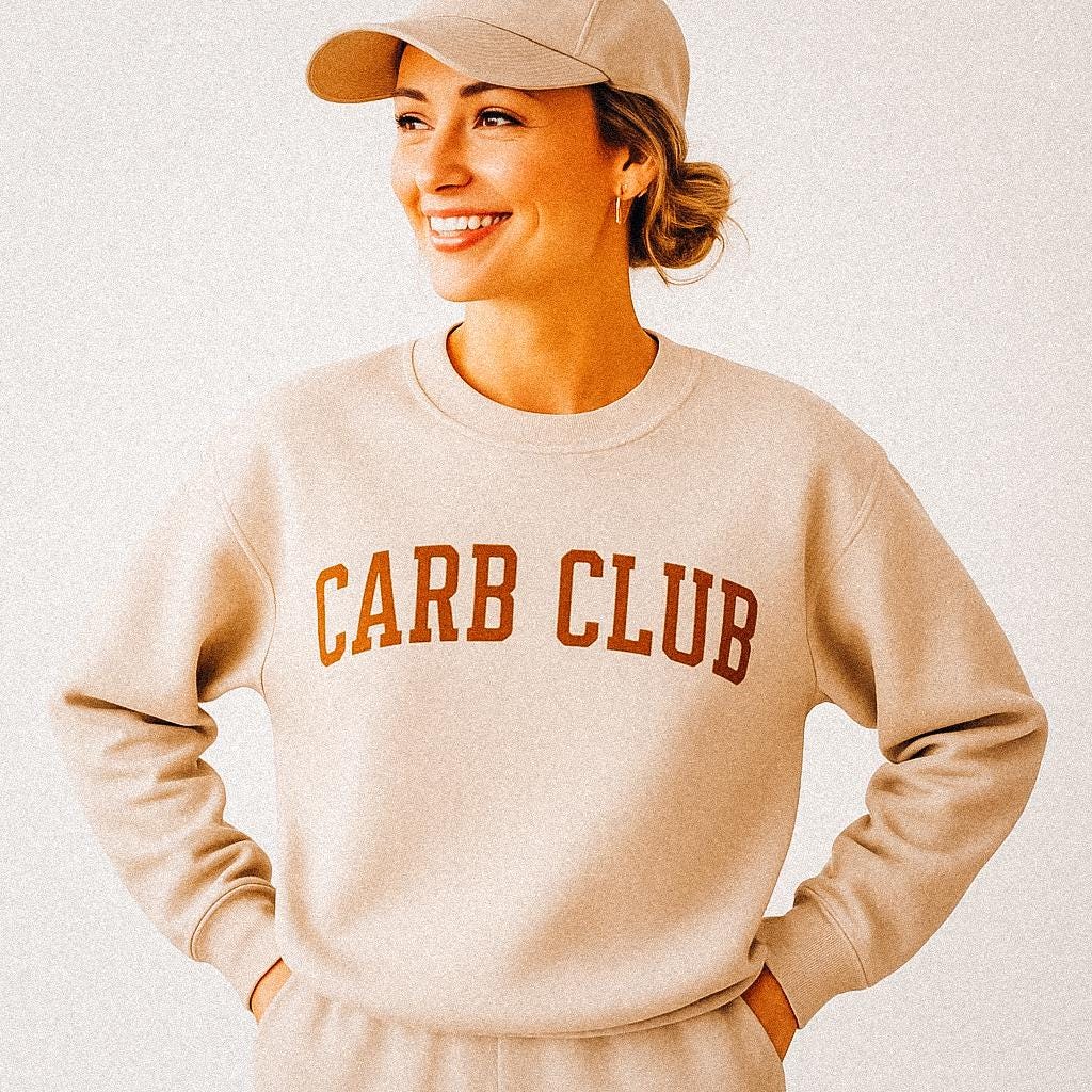 Customizable Carb Club Sweatshirt: Funny Foodie Crewneck