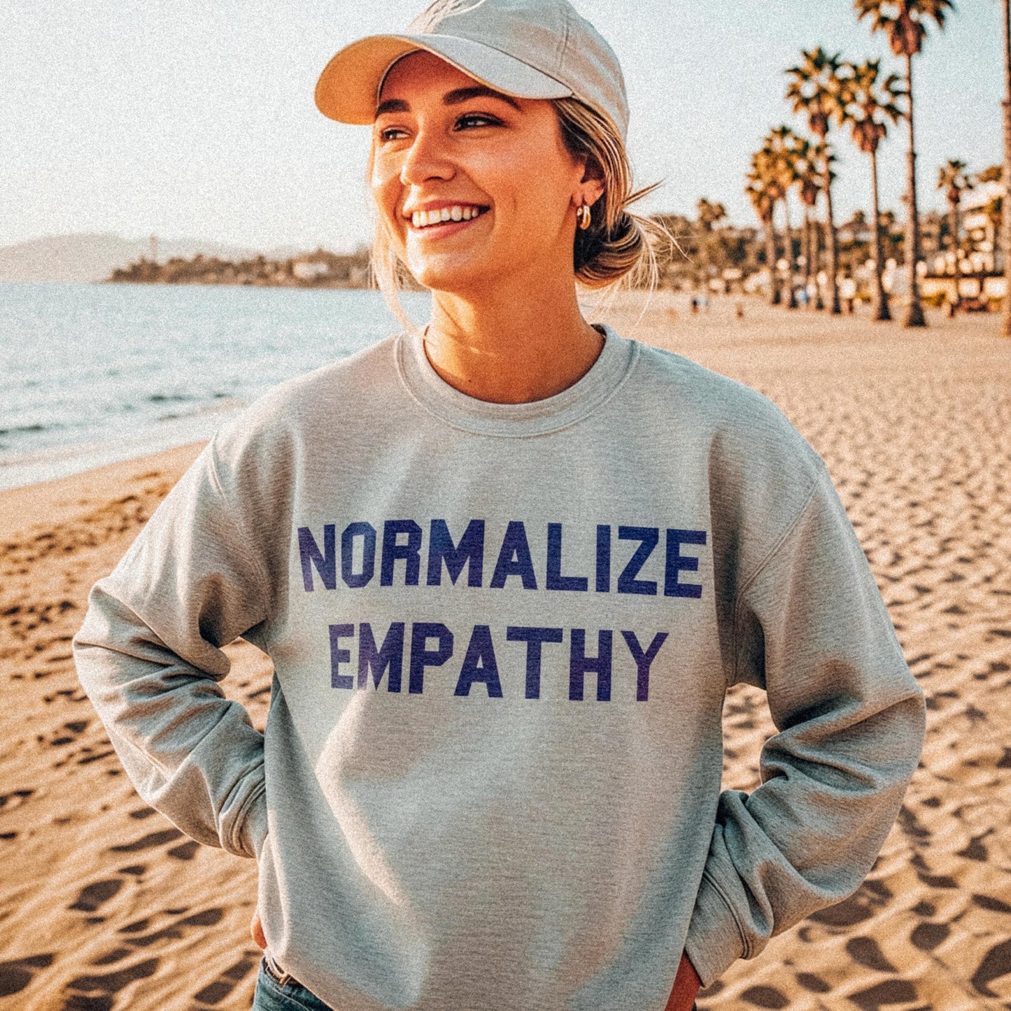 Normalize Empathy Sweatshirt: Cozy Oversized Crewneck