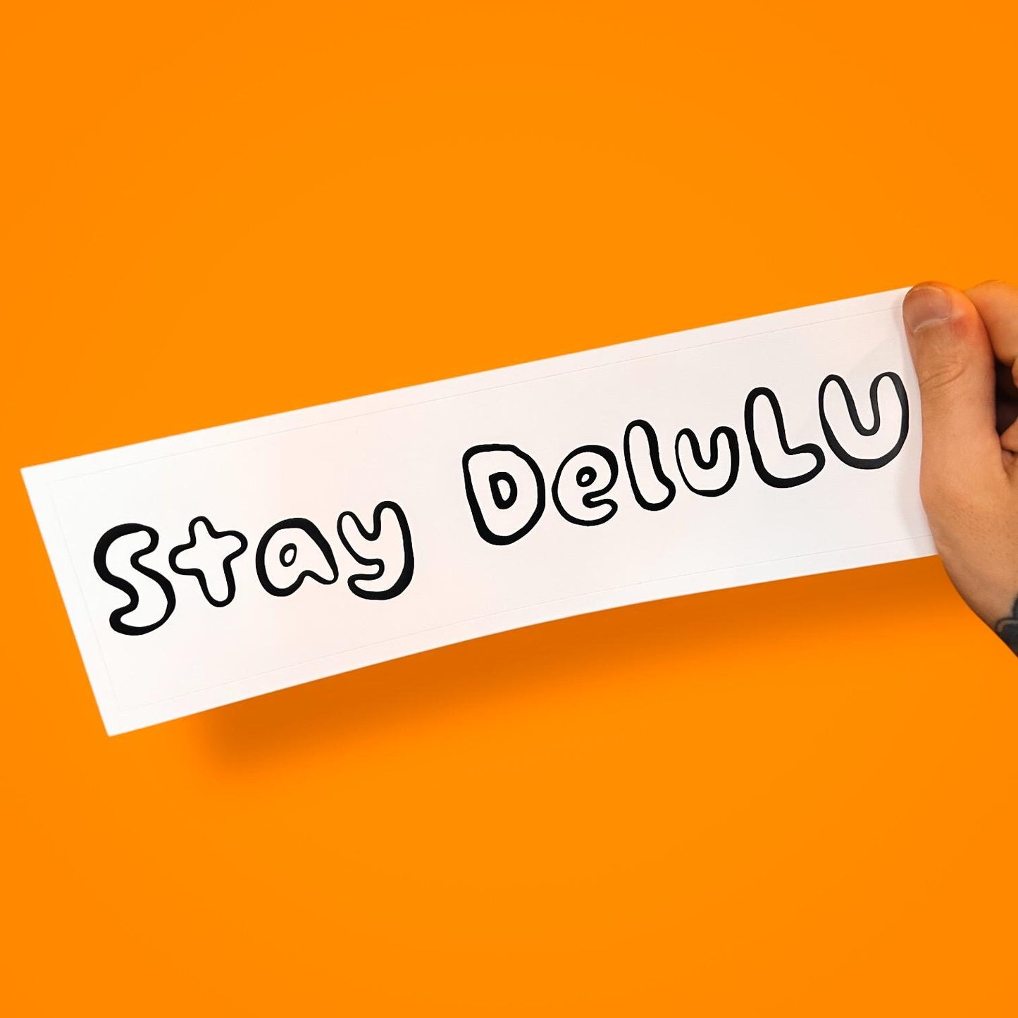 Stay Delulu Bumper Sticker | Funny Vinyl Sticker for Cars, Laptops & Water Bottles | Delusional Girl Era Decal | Delulu Aesthetic Sticker