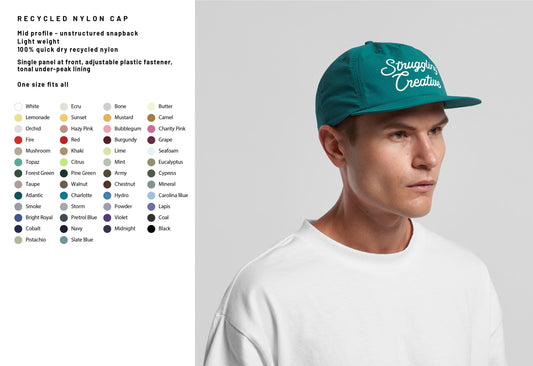 Right to Dissent Recycled Nylon Cap: Customizable Snapback Hat