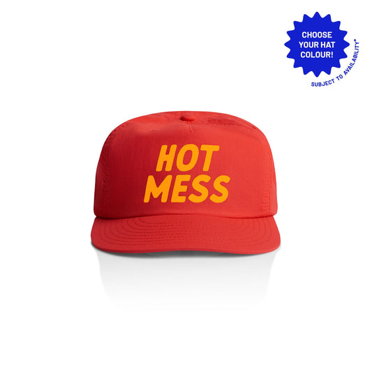 Hot Mess Recycled Nylon Cap: Customizable Unstructured Snapback