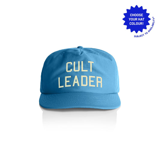 Cult Leader Hat: Customizable Recycled Nylon 5-Panel Snapback