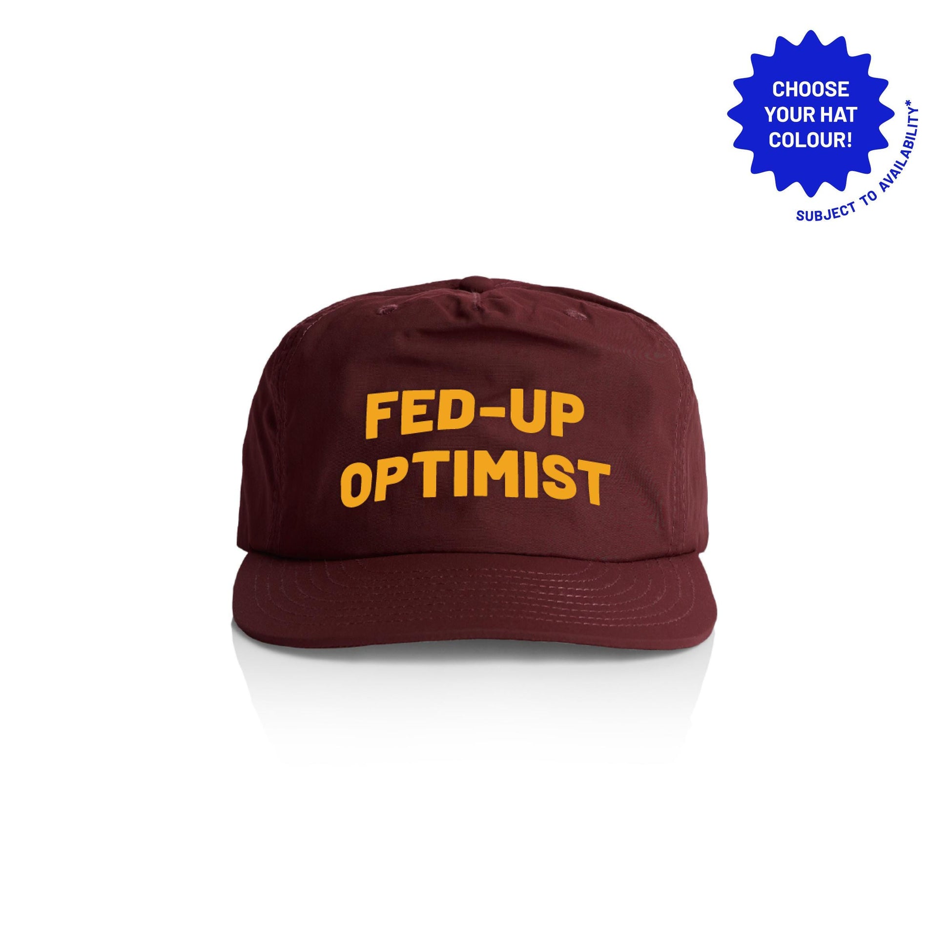 Fed-Up Optimist Recycled Nylon Cap: Customizable Political Hat