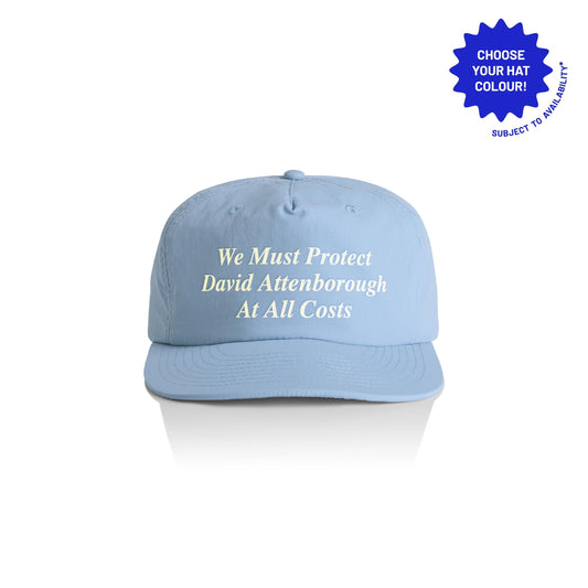 Protect David Attenborough Nylon Cap - Customizable 5-Panel Snapback