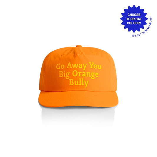 Customizable Orange Bully Cap: Recycled Nylon Snapback