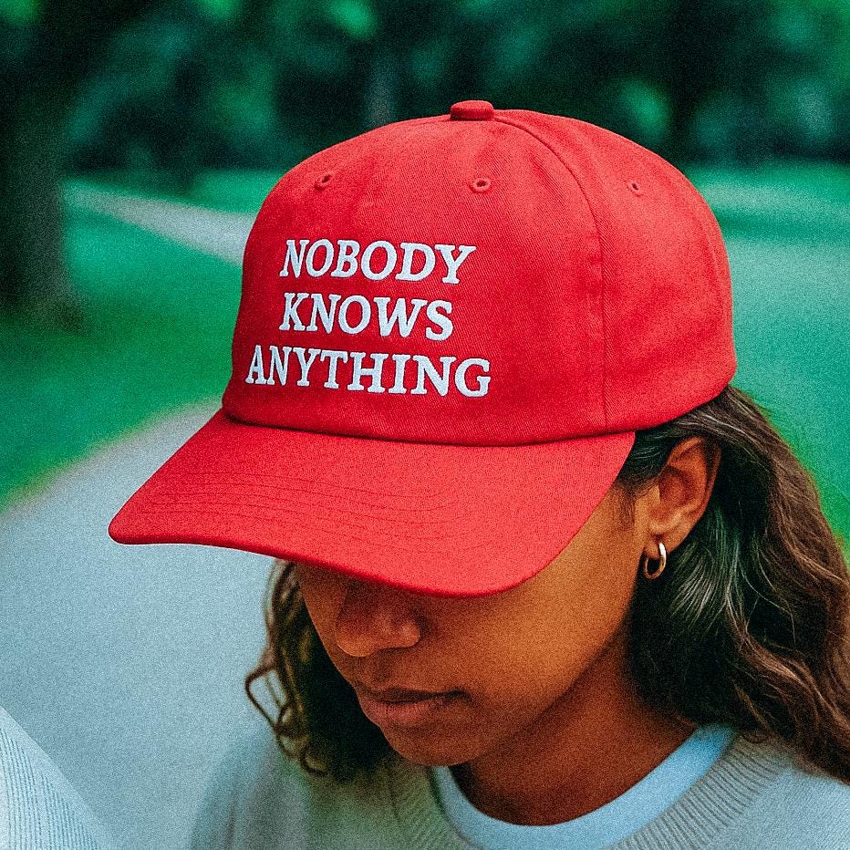 Nobody Knows Anything Cap: Customizable Recycled Nylon Snapback