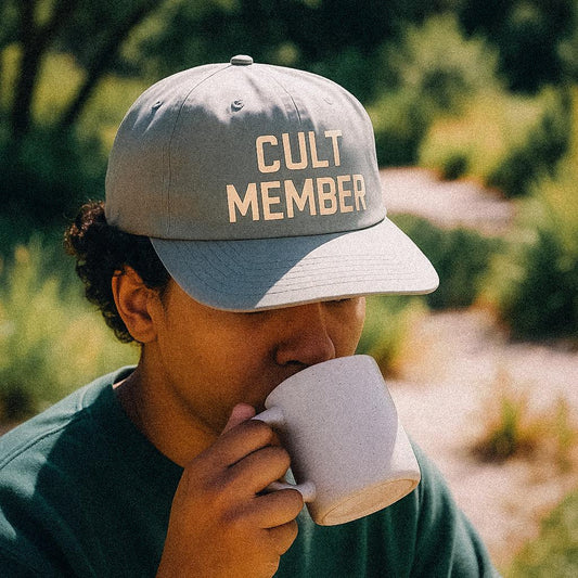 Cult Member Recycled Nylon Cap: Funny Political Satire Headwear