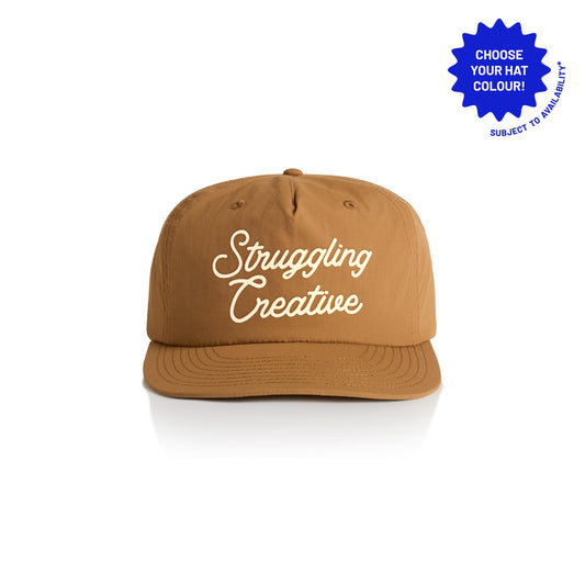 Struggling Creative Cap: Customizable Recycled Nylon Snapback