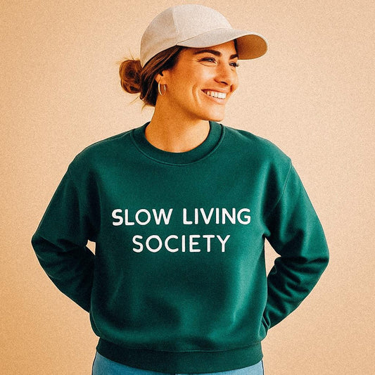 Customizable Slow Living Sweatshirt: Cozy Unisex Crewneck