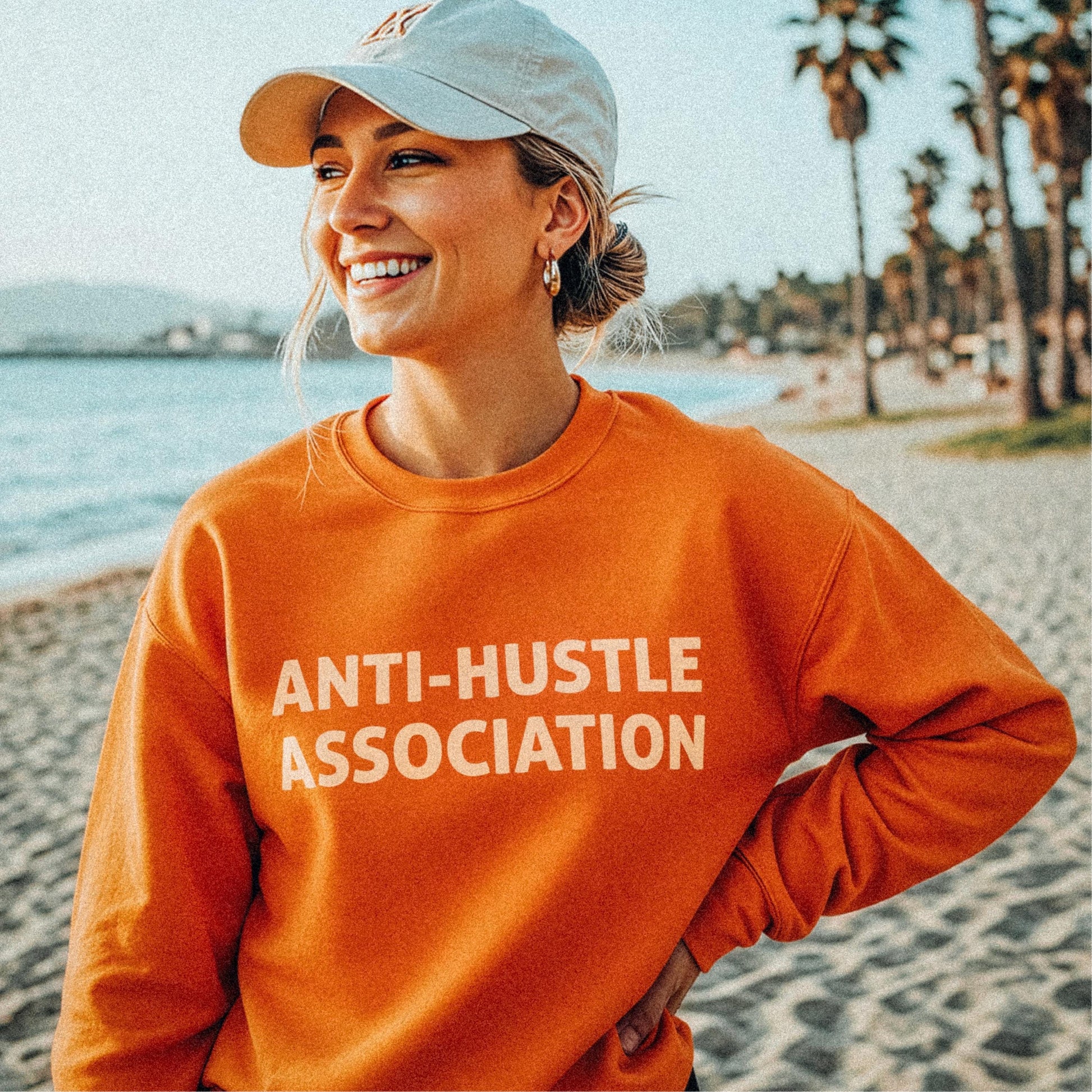 Customizable Anti-Hustle Association Sweatshirt: Cozy Oversized Crewneck