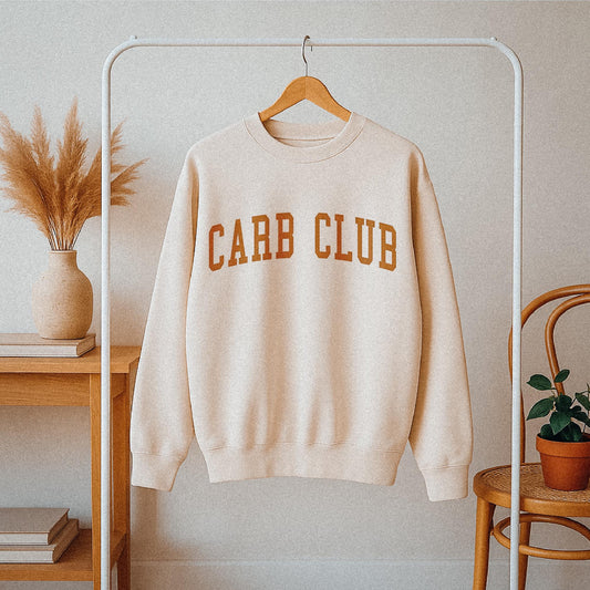 Customizable Carb Club Sweatshirt: Funny Foodie Crewneck