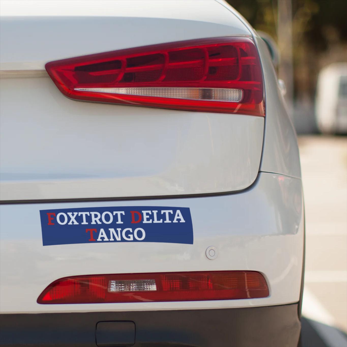 FDT Anti-Trump Bumper Sticker: Political Vinyl Decal